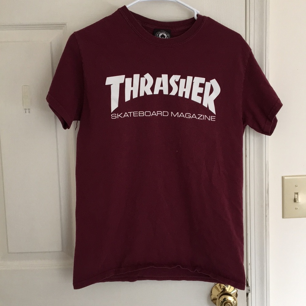 Maroon/Burgundy Thrasher shirt